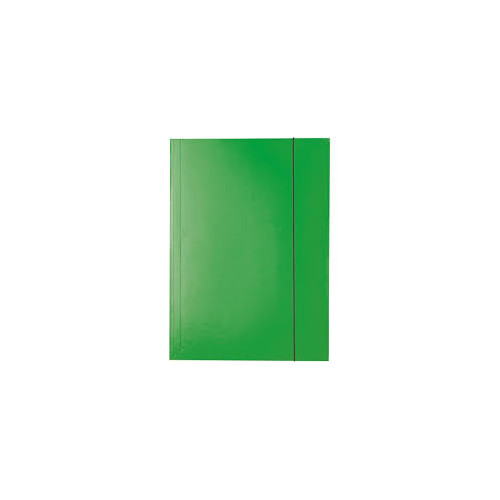 Teczka kreska lakierowana z gumką A4 zielona